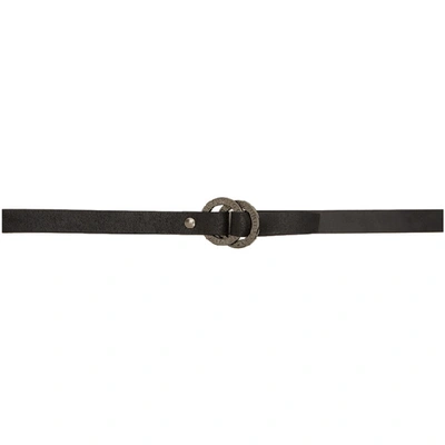 Fumito Ganryu Circle Buckle Belt In 3 Black