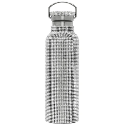 Collina Strada Ssense Exclusive Silver Rhinestone Water Bottle