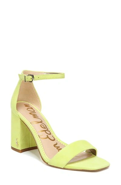 Sam Edelman Daniella Ankle Strap Sandal In Lime Cocktail Suede