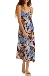 Billabong Juniors' Twist It Printed Midi Dress In Almond