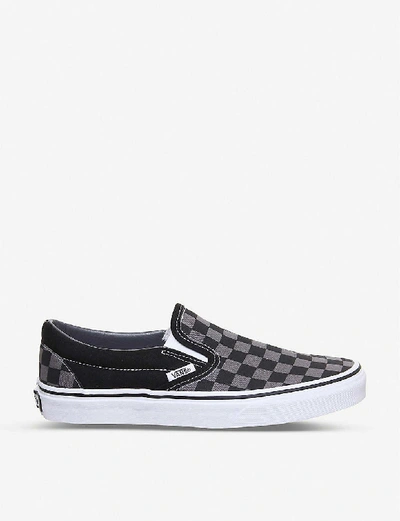 Vans Unisex Checkerboard Slip-on Sneakers In Grey,black