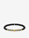 Thomas Sabo Lucky Charms 18ct Gold-plated And Sterling-silver Beaded Bracelet In Black
