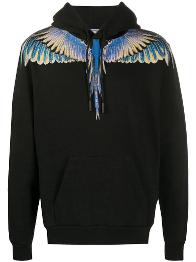 Marcelo Burlon County Of Milan Wings Print Hoodie In Black