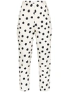 ADRIANA DEGREAS CROPPED POLKA DOT TROUSERS