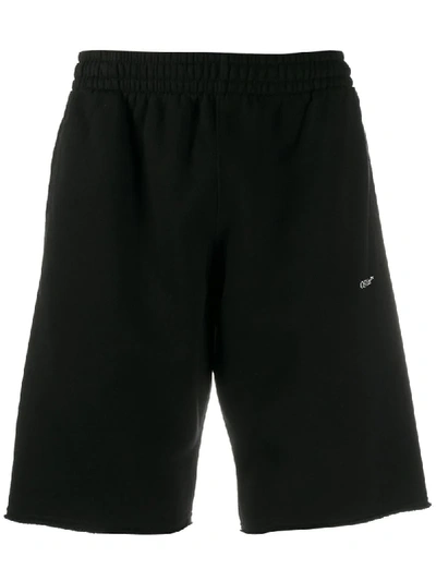 Off-white Chainsaw Worker Sweat Shorts In Black