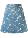 PORTSPURE 100% SHORT DENIM SKIRT