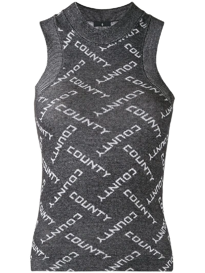 Marcelo Burlon County Of Milan County Knitted Top In Black