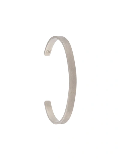 Maison Margiela Silver Engraved Cuff Bracelet