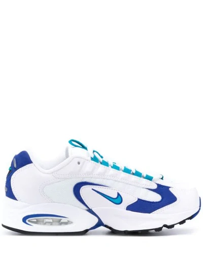 Nike Air Max Triax Mesh, Faux Leather And Felt Sneakers In White