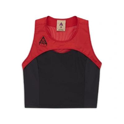 Nike Acg Women's Non-padded Crop Top (university Red) - Clearance Sale In University Red,black,summit White