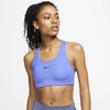 Nike Swoosh Women's Medium-support 1-piece Pad Sports Bra (sapphire) - Clearance Sale In Sapphire,black