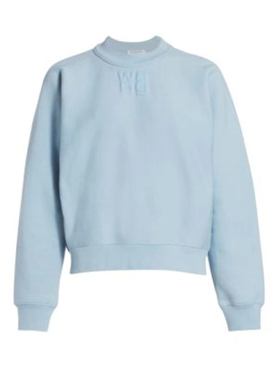 Alexander Wang T Women's Foundation Crewneck Sweatshirt In Slate Blue