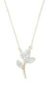 ADINA REYTER 14K GARDEN PAVÉ FLOWER NECKLACE