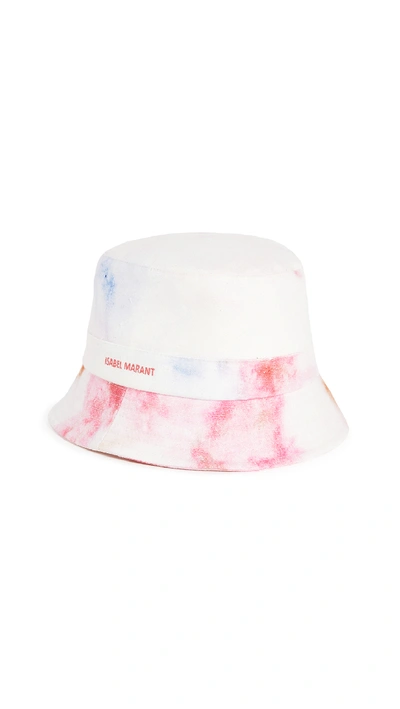 Isabel Marant Haley Tie-dye Cotton-twill Bucket Hat In Pink