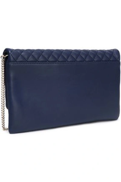 Love Moschino Quilted Faux Leather Shoulder Bag In Navy