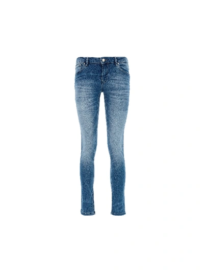 Frankie Morello Acid Wash Skinny Jeans In Blue