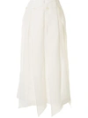 AKIRA NAKA BUTTONED DRAPED SKIRT