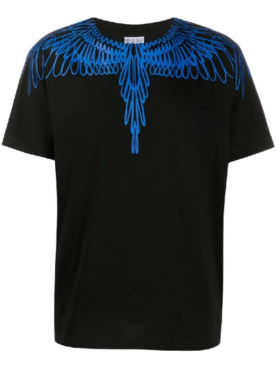 Marcelo Burlon County Of Milan Teen Wings-print Cotton T-shirt In Black