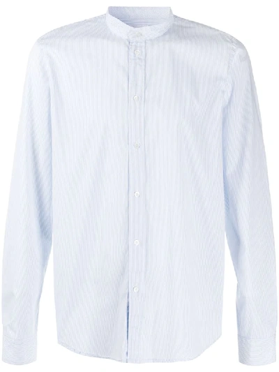 Dondup Pinstripe Cotton-blend Shirt In White