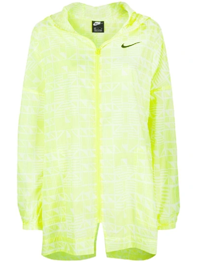 Nike Transparent Rain Jacket In Yellow