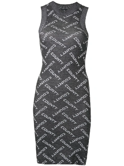 Marcelo Burlon County Of Milan County Tank Dress In Grey
