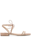 SERGIO ROSSI STRAPPY FLAT SANDALS