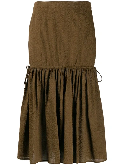 Marysia Seashell Midi Skirt In Brown