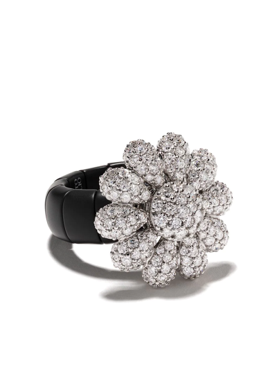 Roberto Demeglio 18kt White Gold Diamond Flower Ring