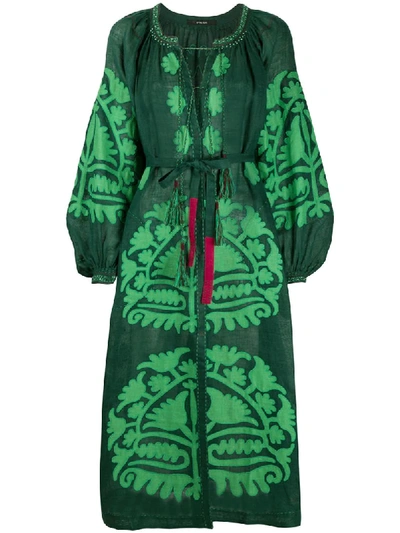 Vita Kin Shalimar Embroidered Midi Dress In Green