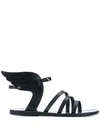 Ancient Greek Sandals Ikaria Jelly Wing-detail Sandals In Black