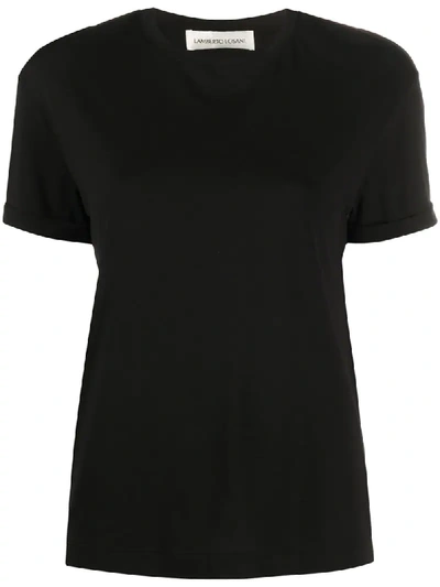 Lamberto Losani Plain Basic T-shirt In Black