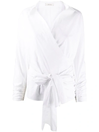 Dorothee Schumacher Asymmetric Long-sleeve Blouse In White