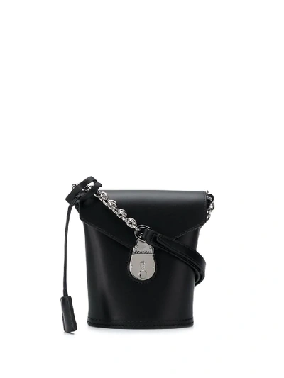 Calvin Klein Mini Lock Bucket Bag In Black