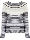 LAMBERTO LOSANI STRIPED KNIT JUMPER