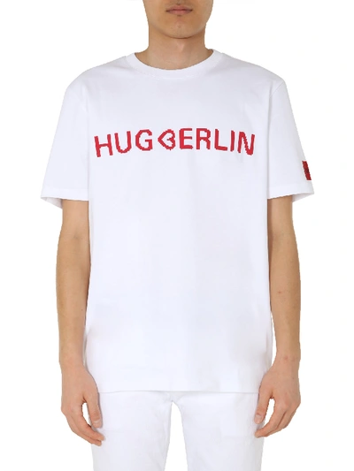 Hugo Drosal Berlin Heart Logo T-shirt In White