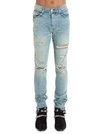 AMIRI LIGHT BLUE COTTON JEANS,Y0M01394SDDUSTINDIGO