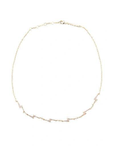 Federica Tosi Mini Flash Necklace In Rose Gold Colour In Pink