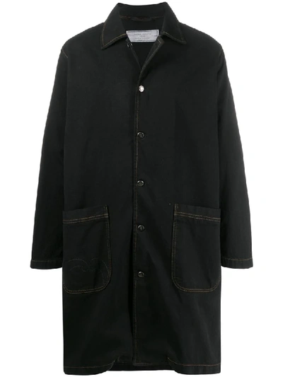 Société Anonyme Single-breasted Denim Coat In Black