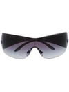 Versace Oversized Sunglasses In Black