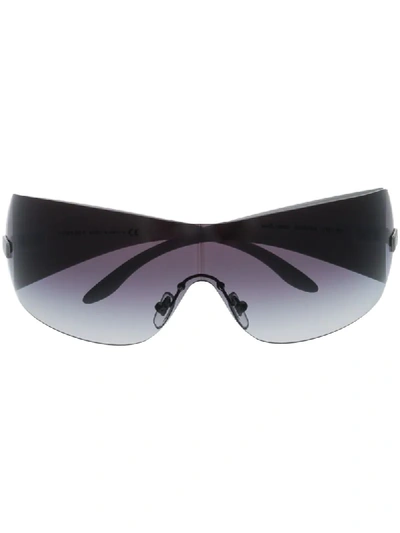 Versace Oversized Sunglasses In Black