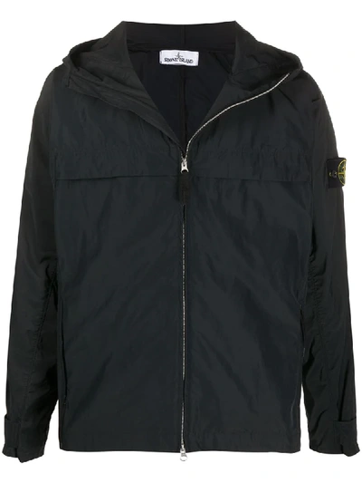 Stone Island Lightweight Hooded Jacket In Black