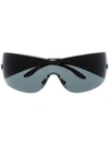 Versace Oversized Sunglasses In Red