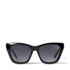 JIMMY CHOO RIKKI Black Cat Eye Sunglasses with Glitter Choo Logo