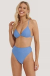 NA-KD Maxi Highwaist Bikini Panty Blue