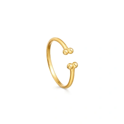 Missoma Lucy Williams Gold Open Beaded Cuff Ring