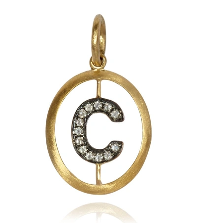 Annoushka Yellow Gold And Diamond Initial C Pendant