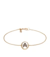 ANNOUSHKA YELLOW GOLD AND DIAMOND INITIAL A BRACELET,15098842