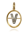 ANNOUSHKA YELLOW GOLD AND DIAMOND V PENDANT,15098866