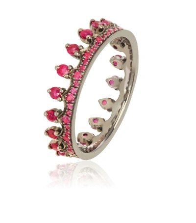 Annoushka Crown 18ct White Gold And Ruby Ring