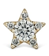 MARIA TASH MARIA TASH YELLOW GOLD DIAMOND STAR THREADED STUD EARRING (4.5MM),15397681